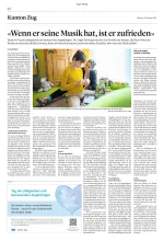 Zuger Zeitung - Wenn er seine Musik hat, ist er zufrieden