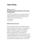 Zuger Zeitung - Dokumentarfilm Halt im Paradies