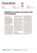 Zuger Woche - Mobilität ist Freiheit und damit auch Lebensqualität