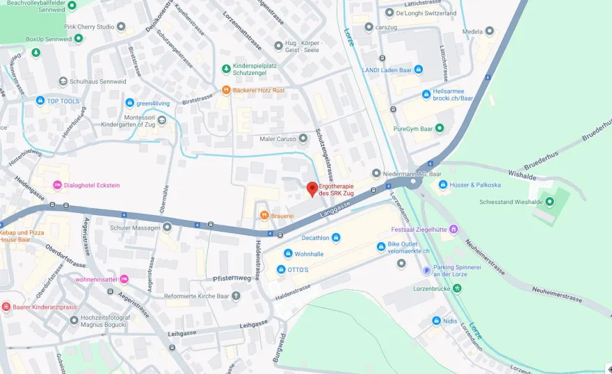 Lageplan Ergotherapie SRK Zug