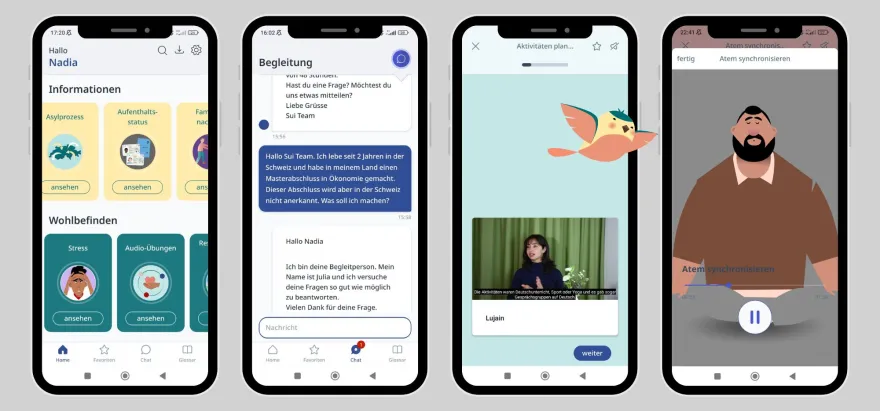 Printscreen der SUI App